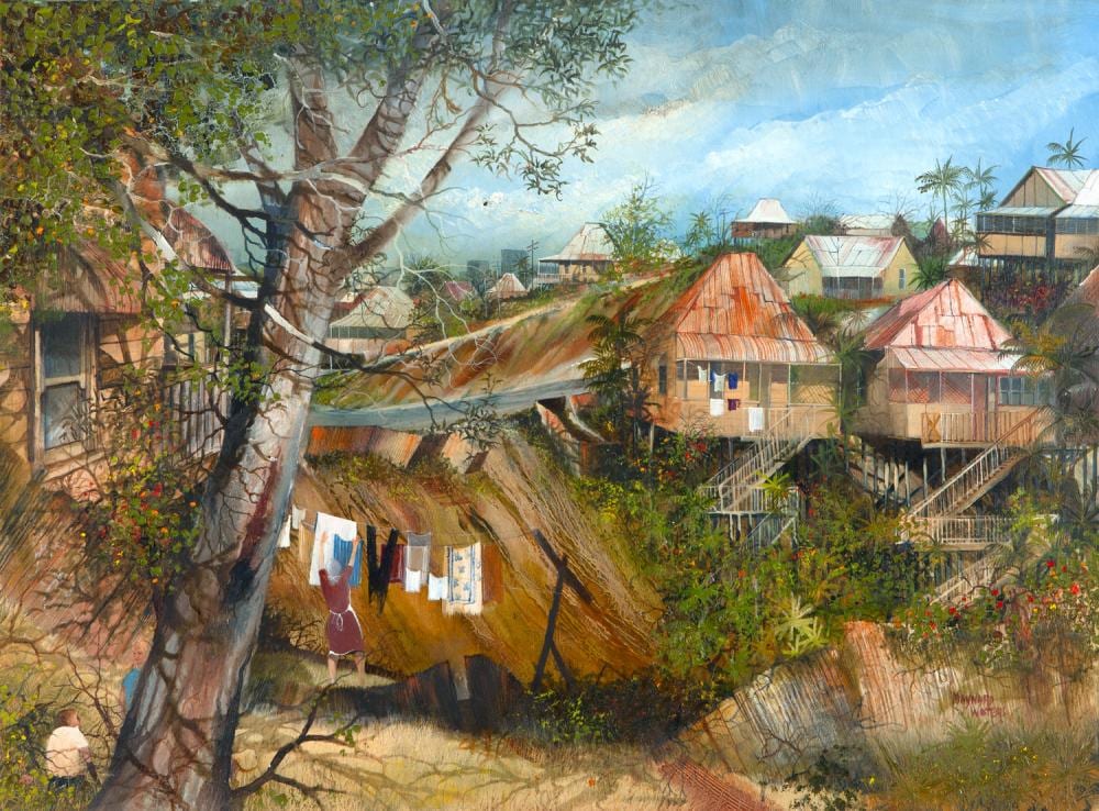 Maynard Waters comparable auction result: maynard waters dream of spring hill brisbane oil on canvas