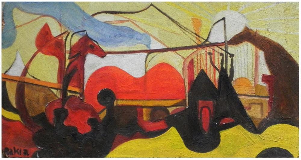 david rakia israeli b austria 1928 2012 · Yair Art Gallery · 2023-11-18 David Rakia comparable auction result: david rakia israeli b austria 1928 2012