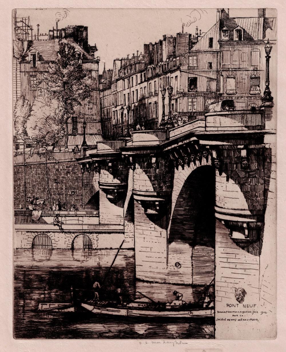 Donald Shaw MacLaughlan comparable auction result: donald shaw maclaughlan le pont neuf paris 1906