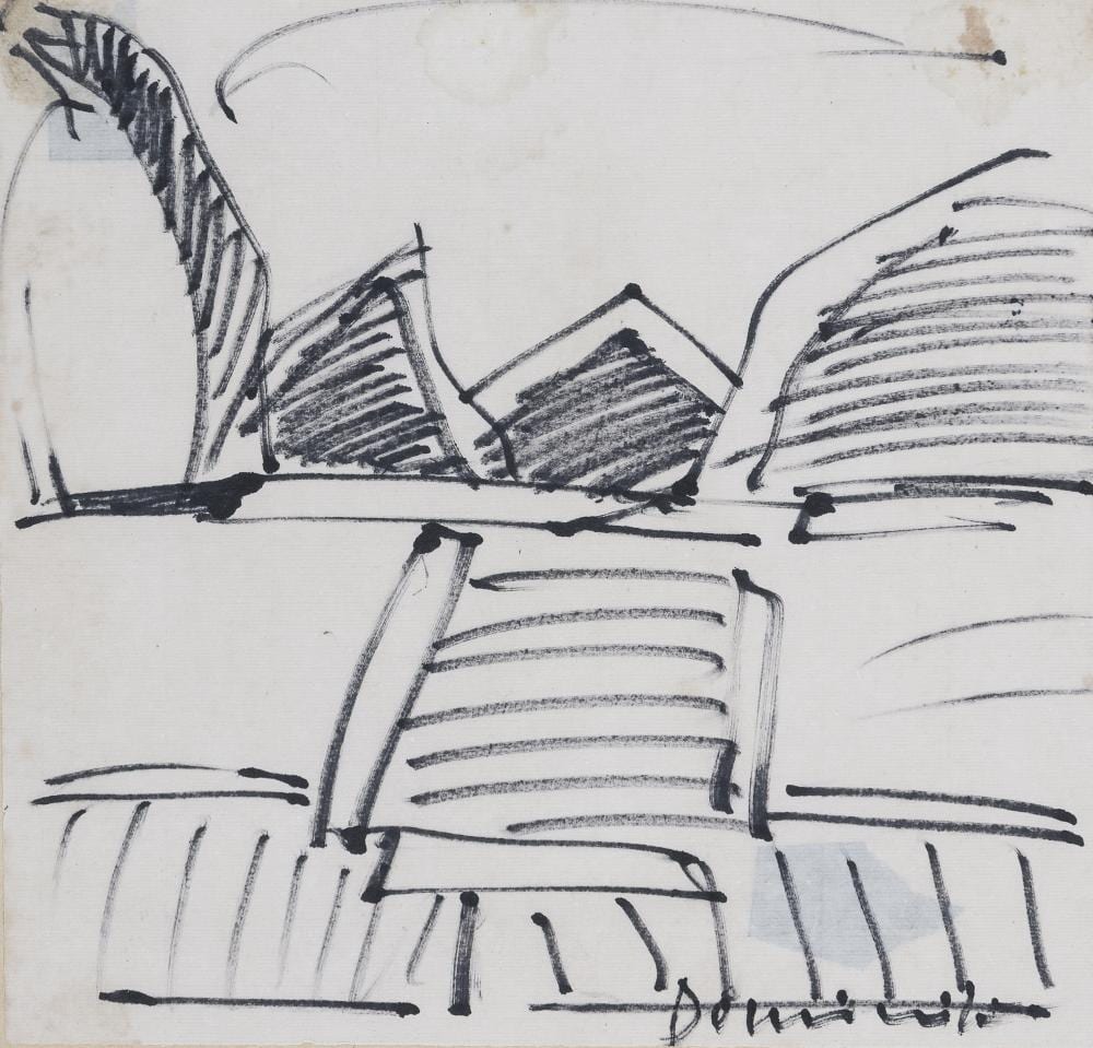 Tadeusz Dominik comparable auction result: felt pen drawing by tadeusz dominik