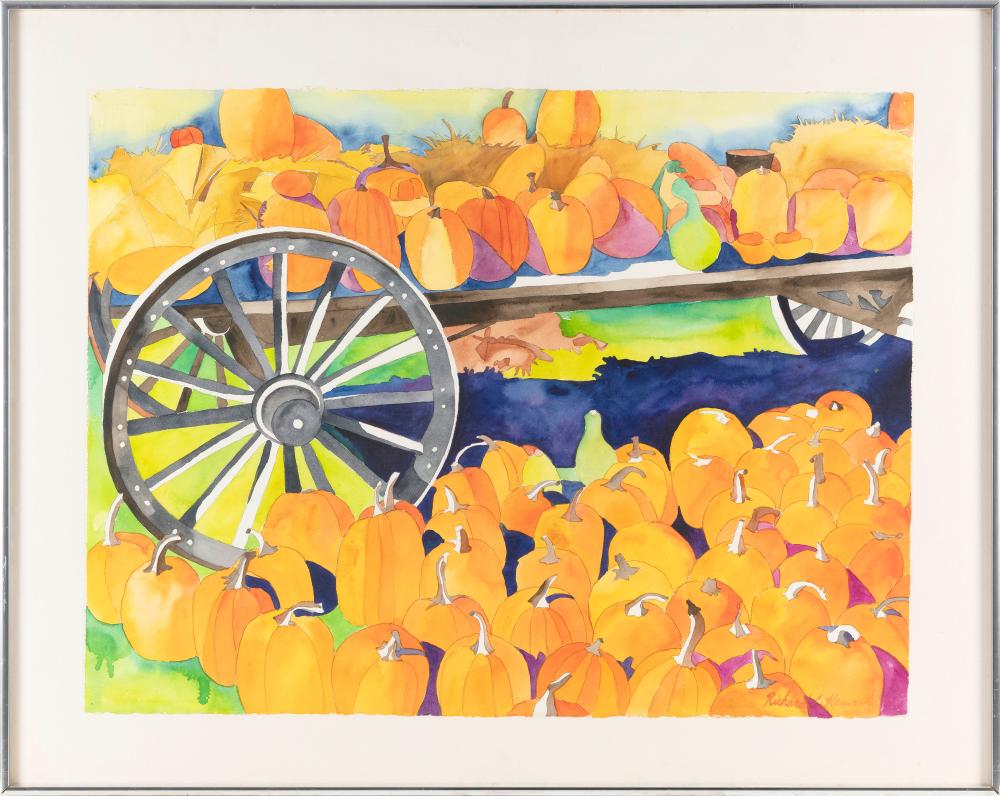Richard Karwoski comparable auction result: richard karwoski new york 1938 1993 october watercolor 22 x 30 sight framed 28 5 x 36 5