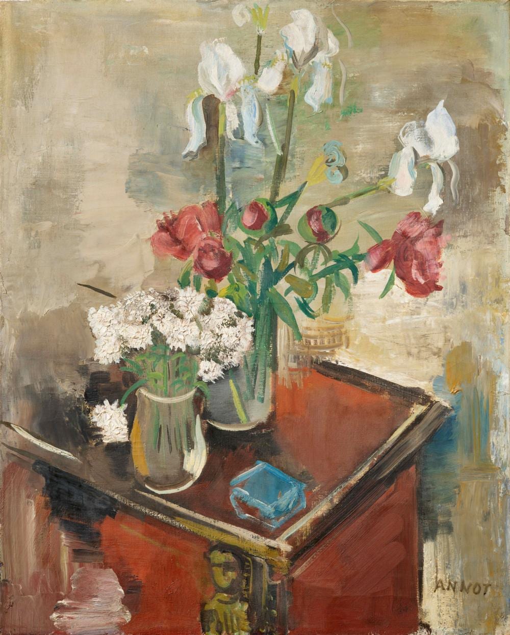 Annot Jacobi comparable auction result: annot anna otonie jacobi pfingstrosen und iris presumably 1920s