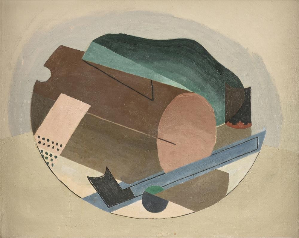 Albert Eugene Gallatin comparable auction result: albert eugene gallatin american 1881 1952 a painting log and saw untitled 1944