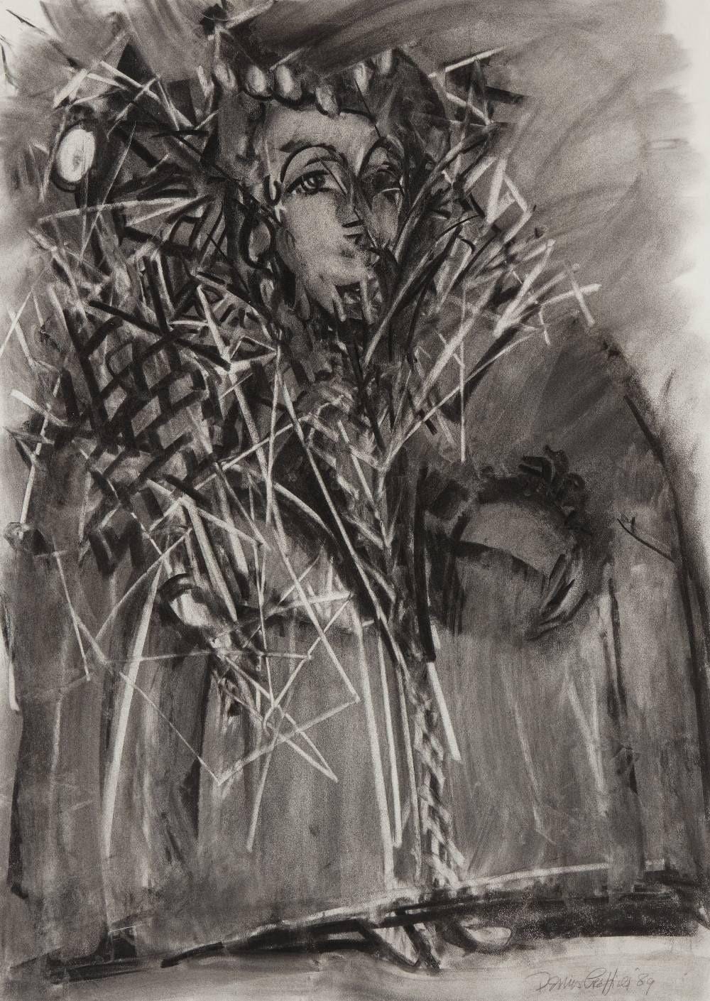 Dennis Creffield comparable auction result: dennis creffield study of queen elizabeth as titania 1989