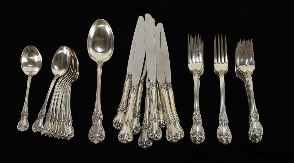 Towle Sterling Silver Silver Old Master Flatware sold by Mebane Antique Auction, lot 338 — auction record photograph