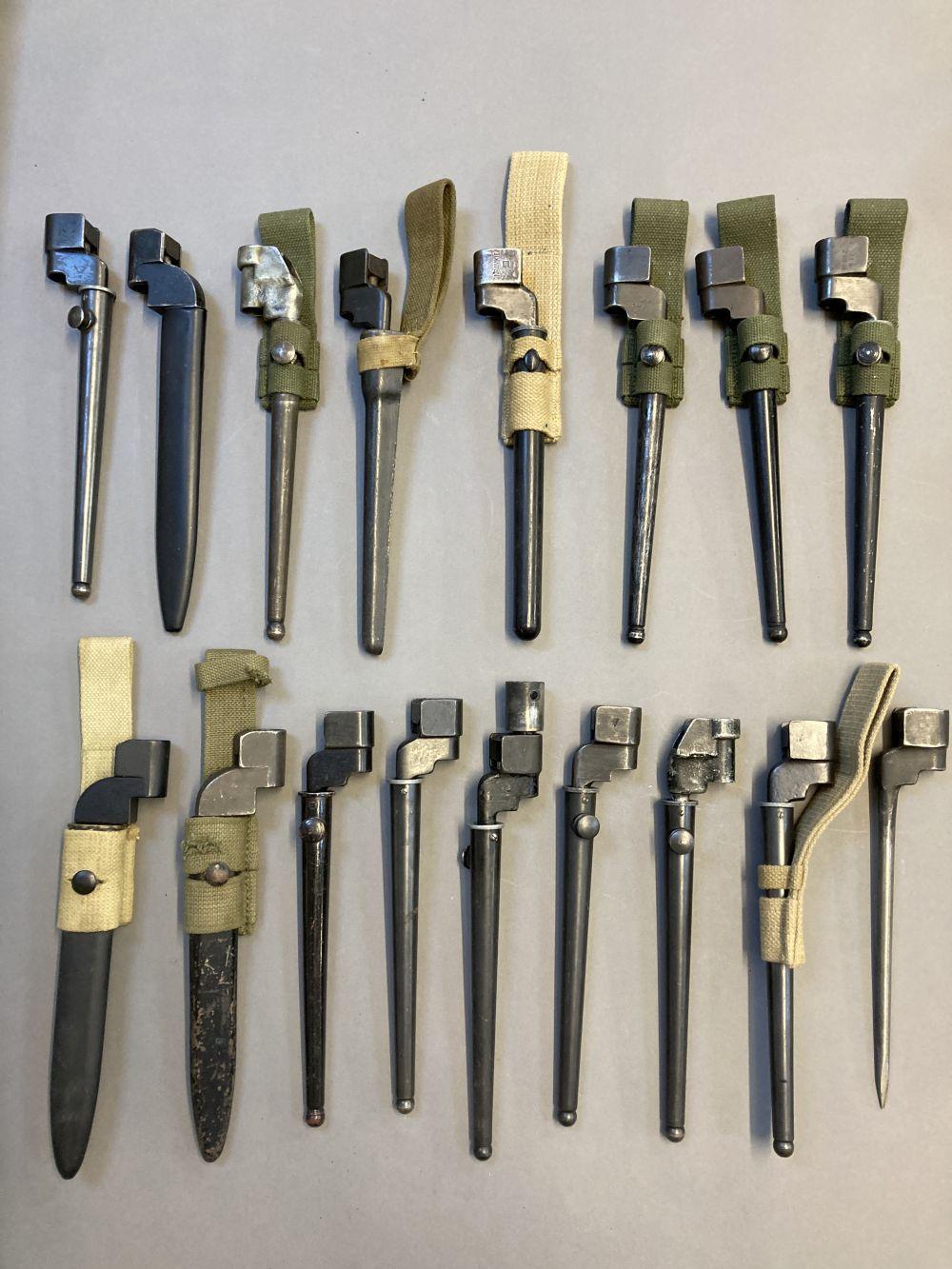 Bayonets. British Post-WWII bayonets, circa 1950s sold by Dominic Winter Auctions, lot 320 — auction record photograph