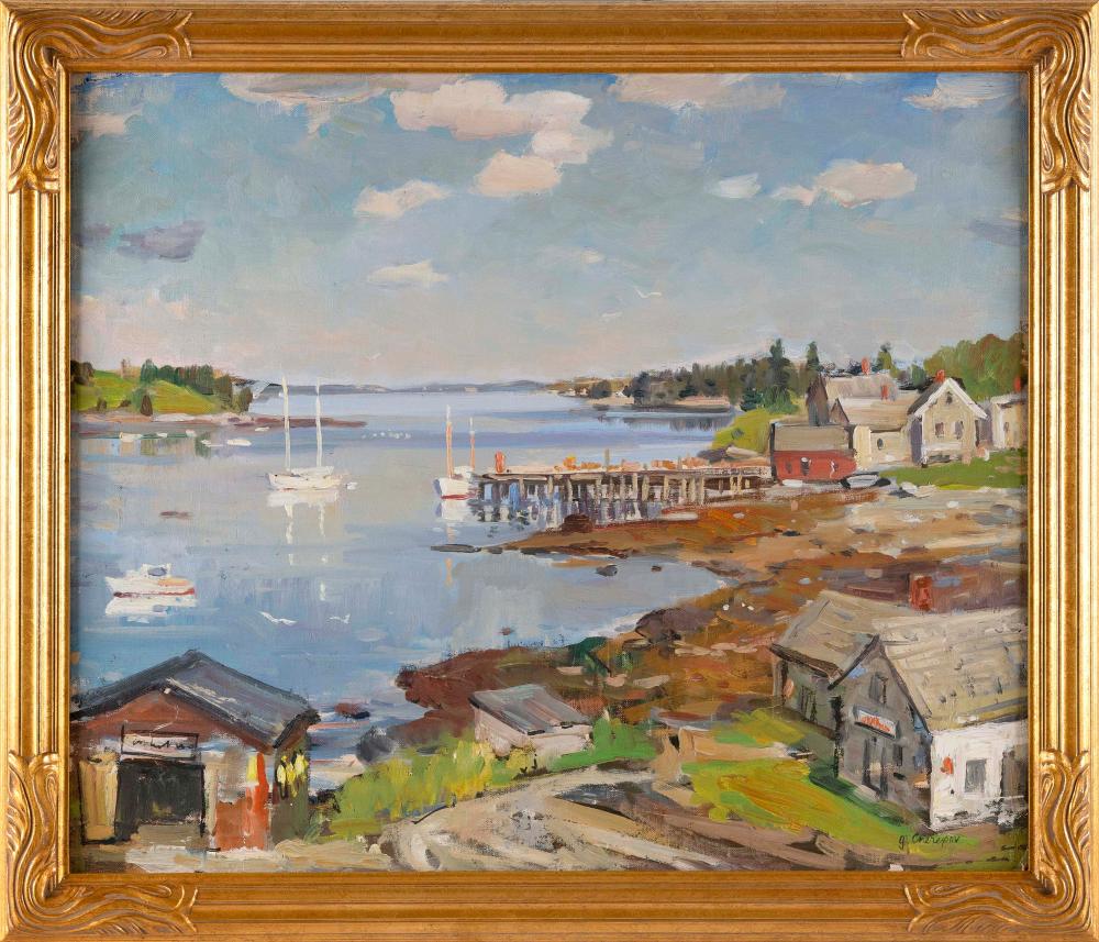 George Cherepov comparable auction result: george cherepov connecticut vermont russian federation 1909 1987 harbor scene oil on board 20 x 24 framed 23 5 x 27 5