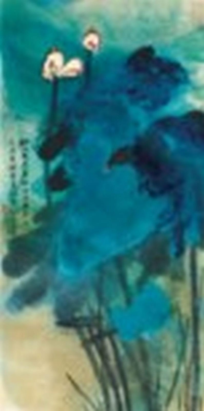 Zhang Daqian (1899-1983) - Lotus in Rain comparable sale
