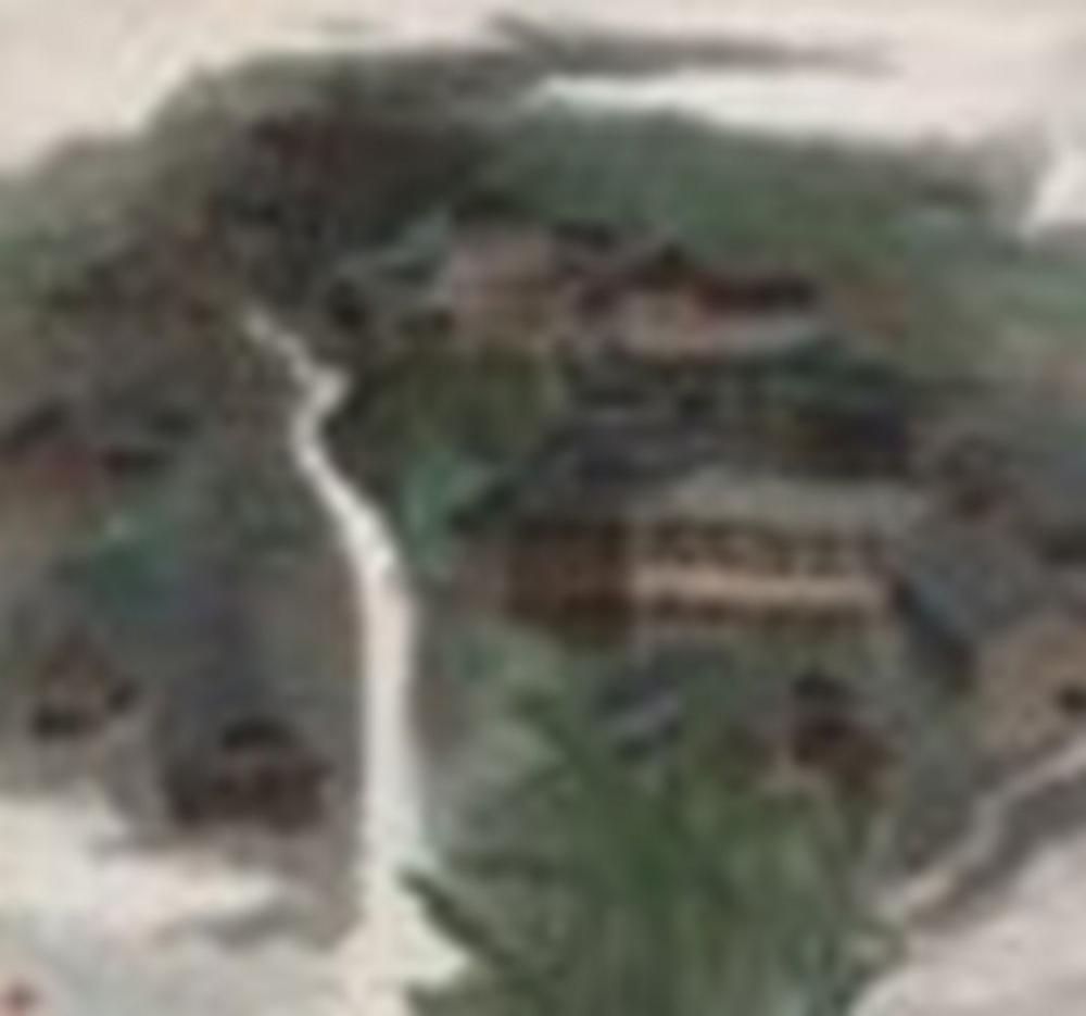 Wu Guanzhong (1919-2010) - A Village of the Zhuang People in Guangxi comparable sale