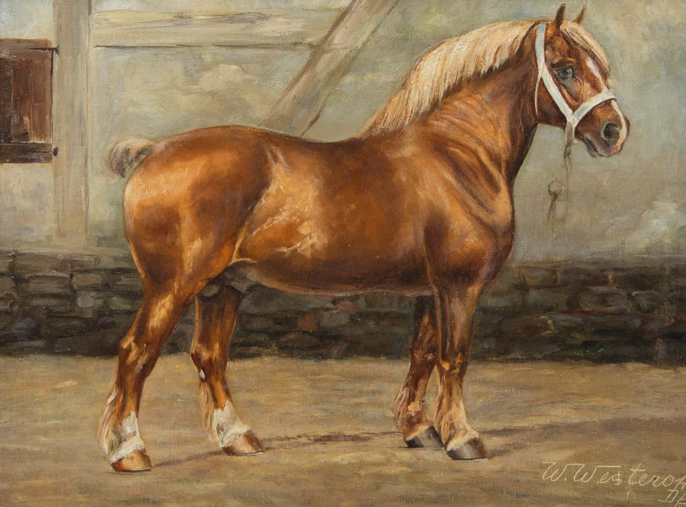 Wilhelm Westerop comparable auction result: wilhelm westerop 1876 1954 oil on canvas brabant horse signed