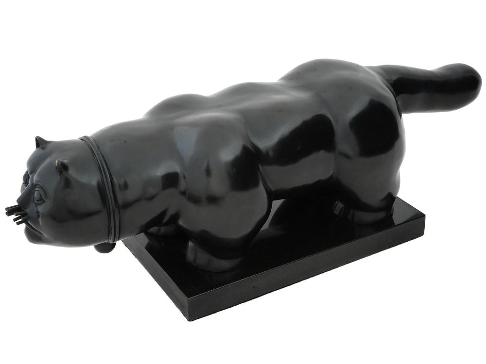 BRONZE SCULPTURE OF A CAT BY FERNANDO BOTERO sold by Antique Arena Inc, lot 227 — auction record photograph