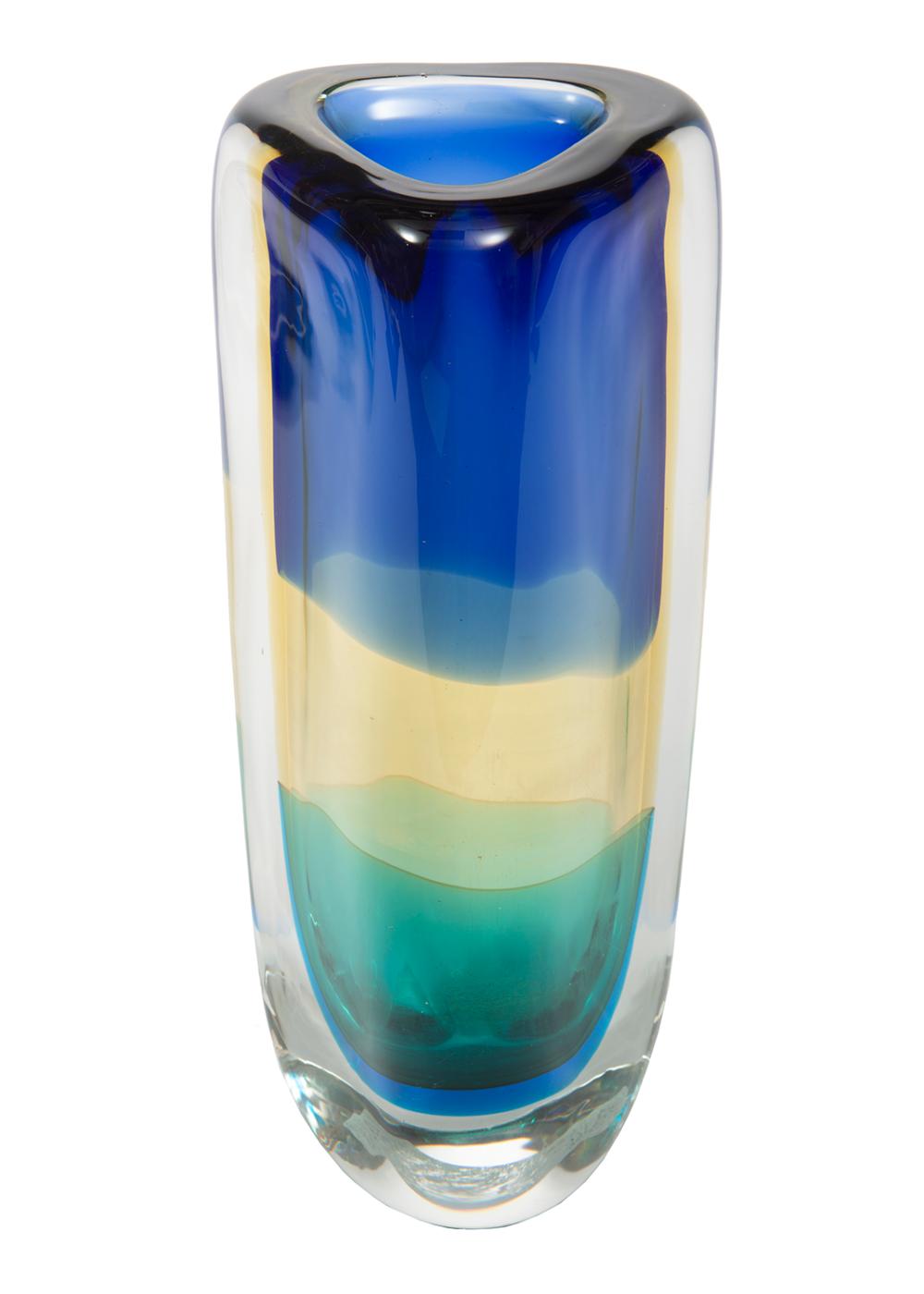 Luigi Onesto Murano Glass Sommerso Vase sold by Neal Auction Company, lot 222 — auction record photograph