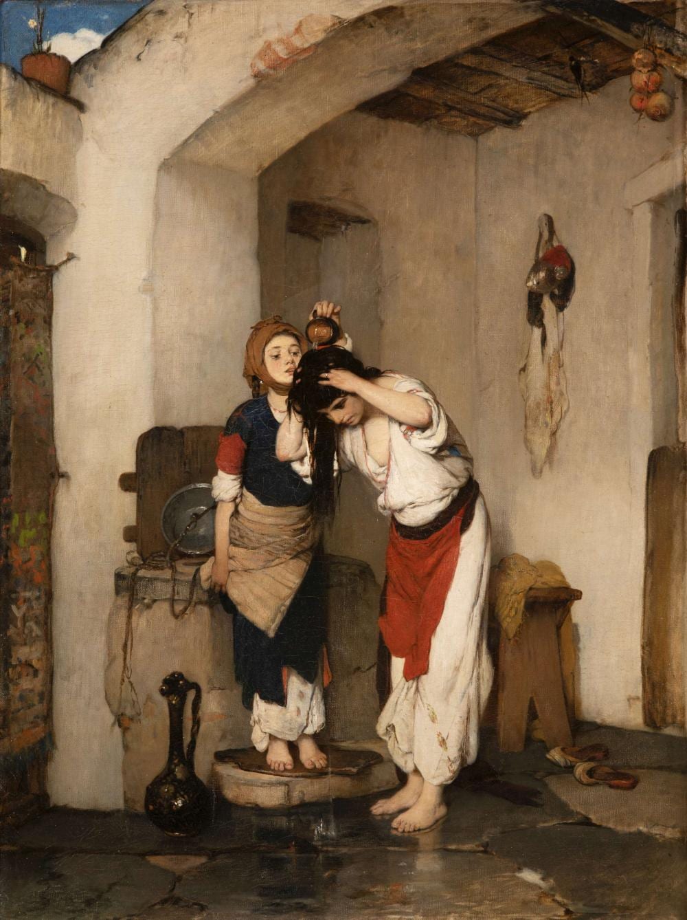 Nikiforos Lytras comparable auction result: nikiforos lytras greek 1832 1904 jeune fille au bain oil on canvas