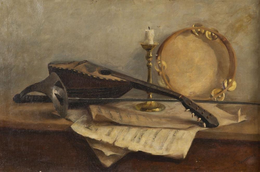 polychronis lembessis greek 1849 1913 musique signed in greek lower right oil on canvas · Bonhams · 2023-11-22 Polychronis Lembessis comparable auction result: polychronis lembessis greek 1849 1913 musique signed in greek lower right oil on canvas