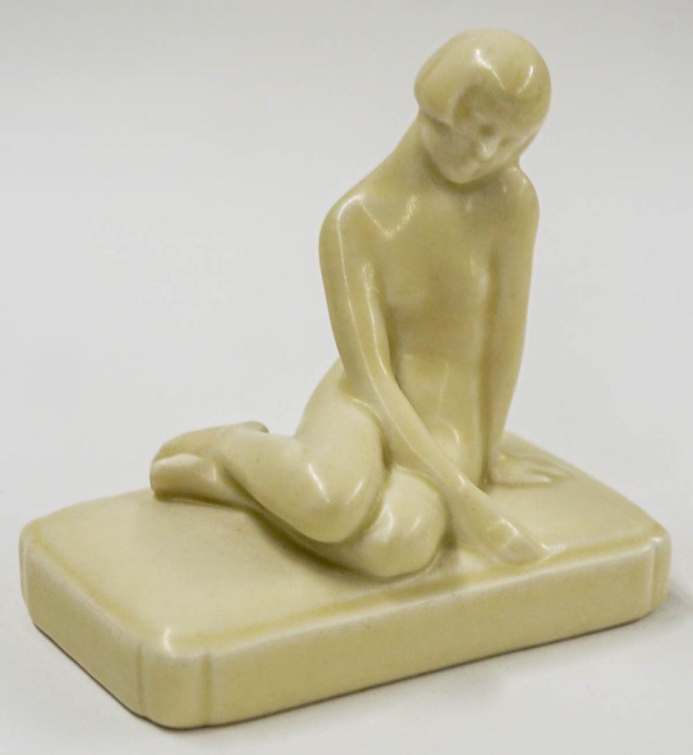 Louise Abel comparable auction result: rookwood female nude figure by louise abel