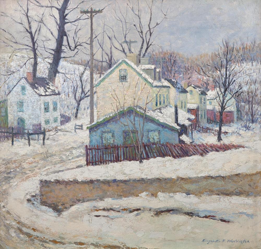 Elizabeth Fisher Washington comparable auction result: elizabeth fisher washington american 1871 1953 village in the snow