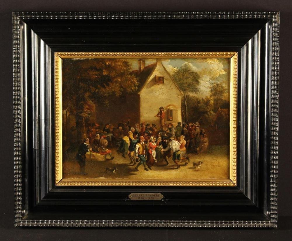 Gerrit Lundens comparable auction result: gerrit lundens 1622 1686 attributed a 17th century dutch oil on oak panel merry makers outside a