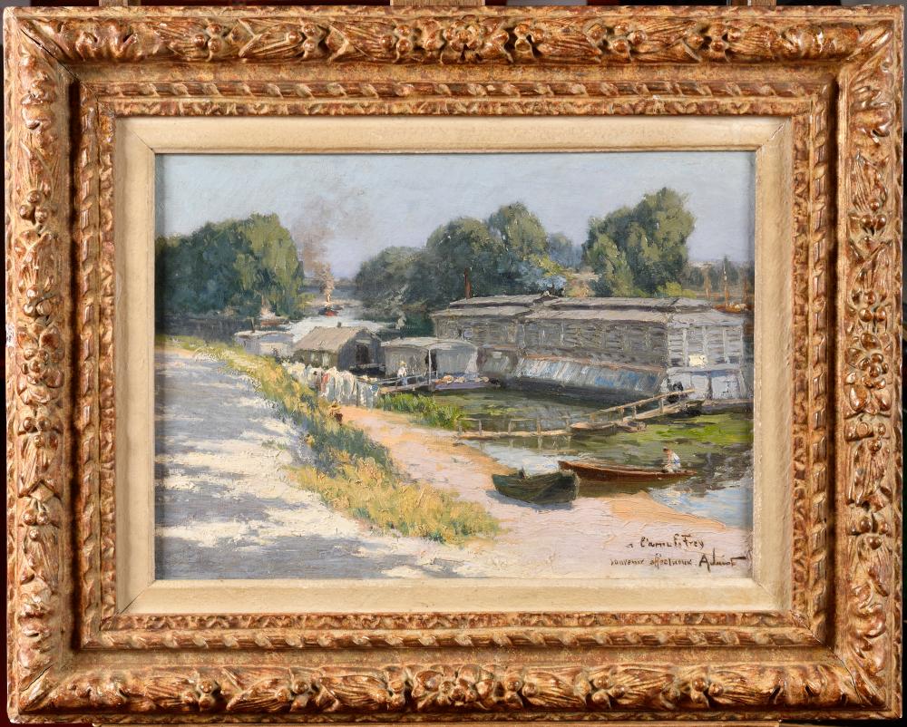 Alexandre Jacob comparable auction result: alexandre jacob 1876 1972 p niche en bord de seine huile sur toile sign et d dicac en b