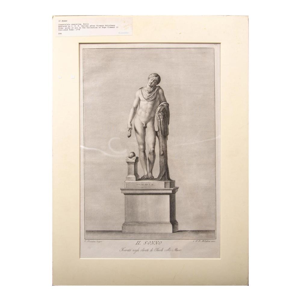 Marco Carloni comparable auction result: marco carloni grand folio copperplate engraving il sonno