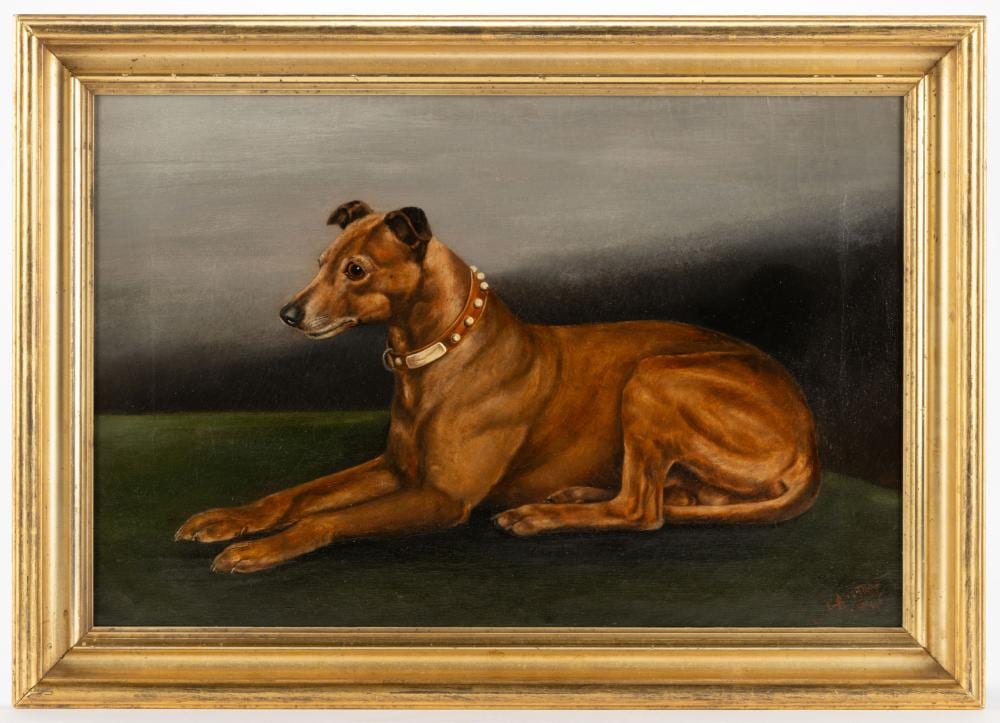 Edward Aistrop comparable auction result: edward aistrop british act 1880 1920 painting of a dog