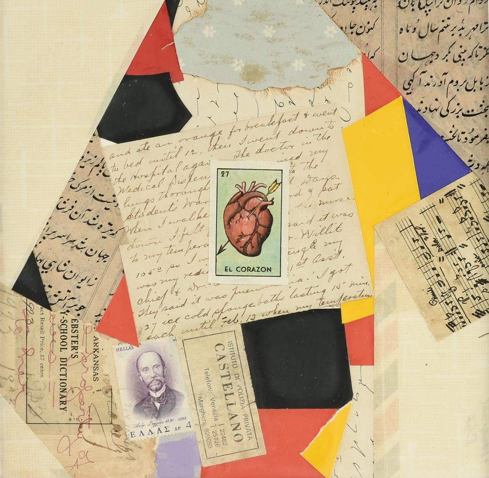 Dan Rizzie comparable auction result: dan rizzie american texas b 1951 a collage el corazon 1985