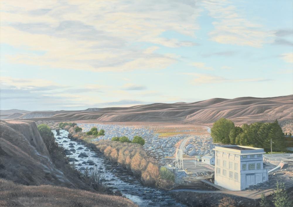 Willard Dixon comparable auction result: willard dixon american b 1942 a painting kern river power house 1977