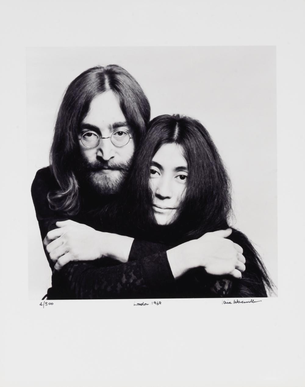 Iain Macmillan comparable auction result: iain macmillan british 1938 2006 john lennon yoko ono london 1969