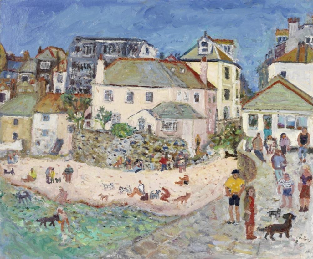 Linda Weir comparable auction result: linda weir british born 1951 harbour houses st ives