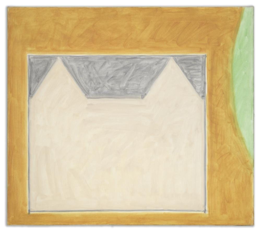 Peter Kinley comparable auction result: peter kinley british 1926 1988 house with two gables unframed painted circa 1980