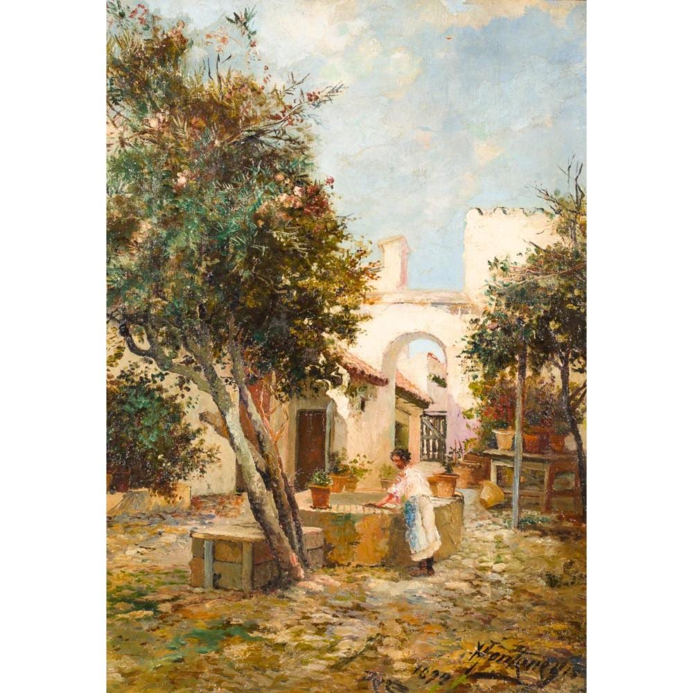 José Montenegro Capell comparable auction result: mujer en el pozo