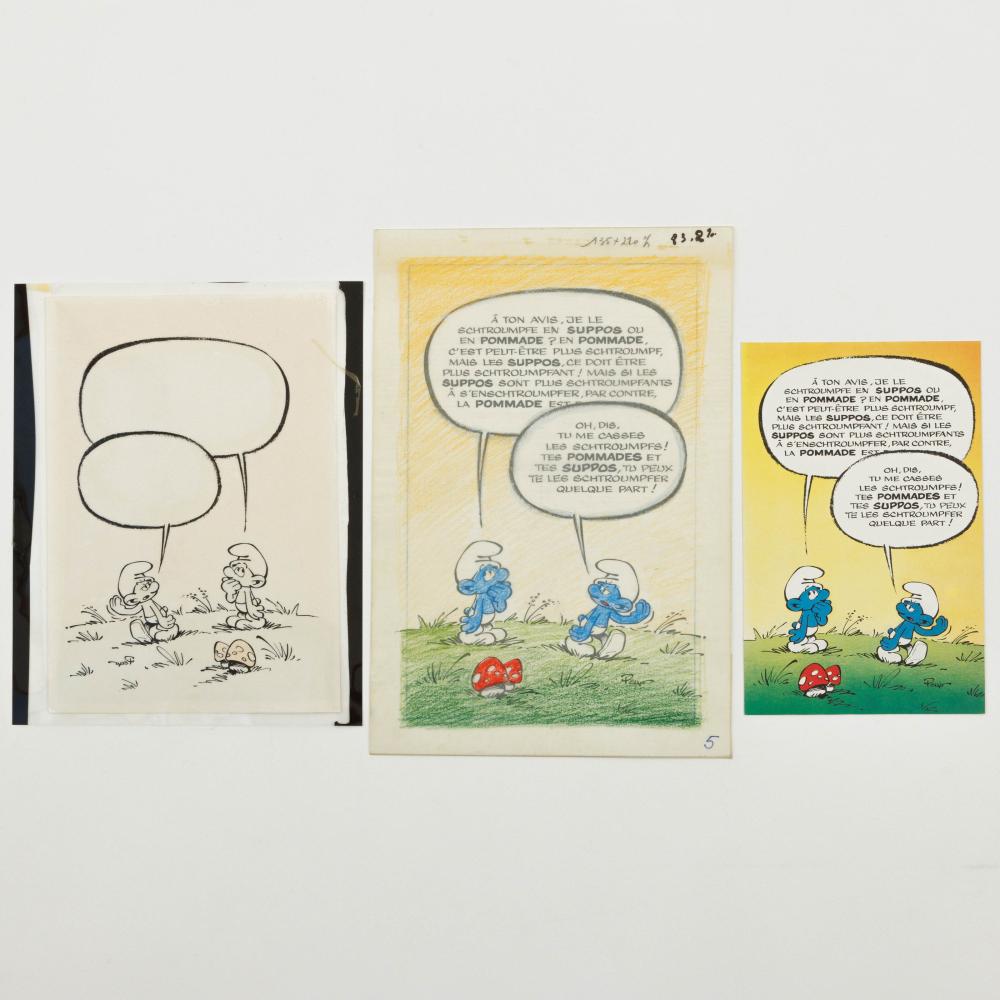 pierre culliford peyo 1928 1992 · Bernaerts Auctioneers · 2023-12-06 Pierre Culliford comparable auction result: pierre culliford peyo 1928 1992