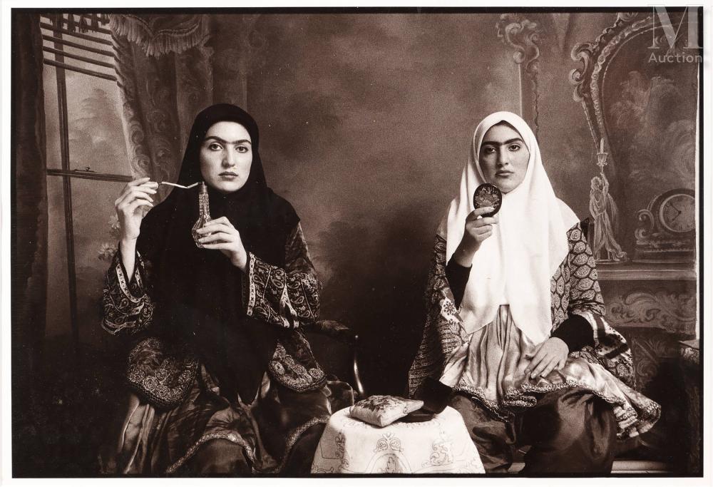 Shadi Ghadirian comparable auction result: shadi ghadirian iran n en 1974 sans titre de la s rie ghajar tirage argentique