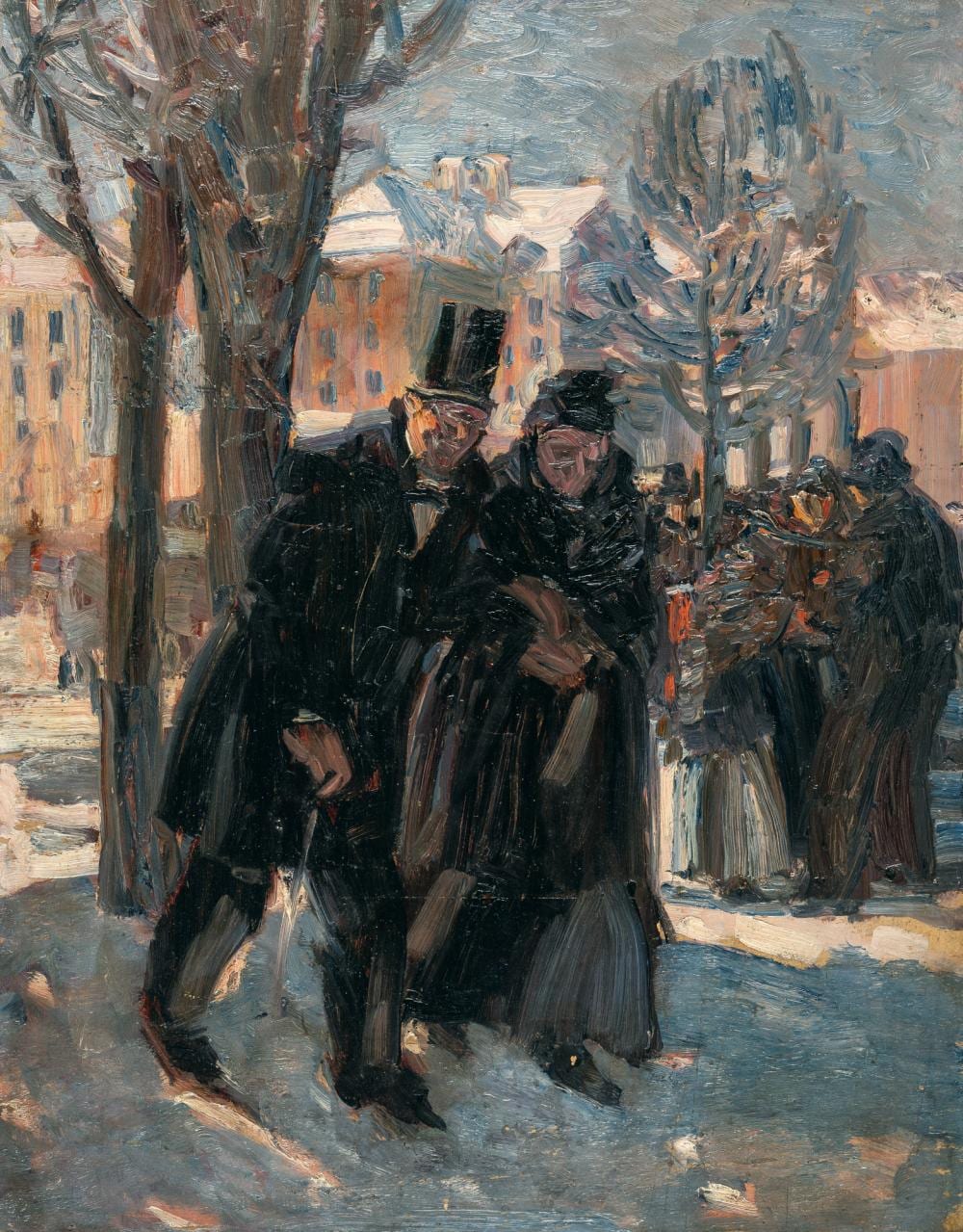 Albert Weisgerber comparable auction result: albert weisgerber 1878 sankt ingbert bei fromelles ypres gefallen 1915 kirchgang going to church