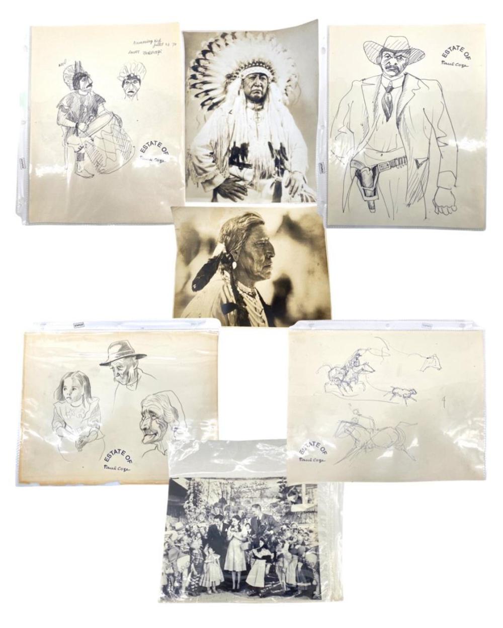 Paul Coze comparable auction result: 8pc paul coze original illustrations photos