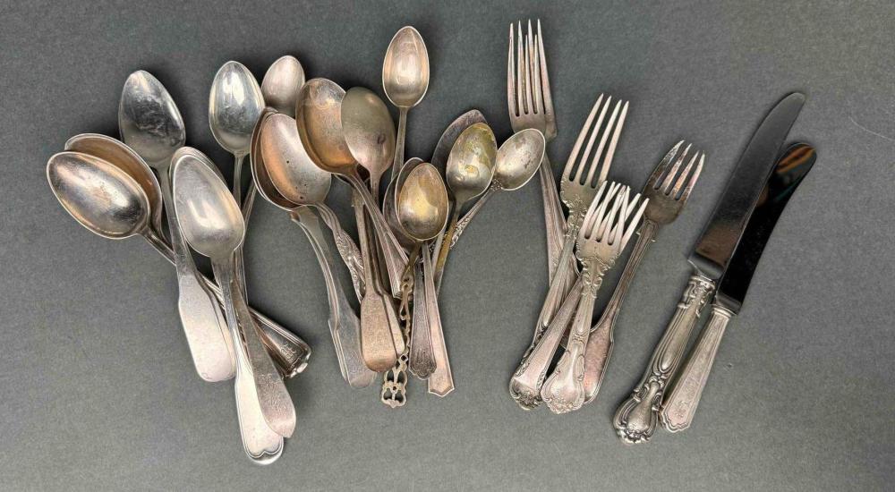 Auction comp thumbnail for Set of 30 Antique Silverware (Majority Sterling) (Block Auction House, Lot 20)