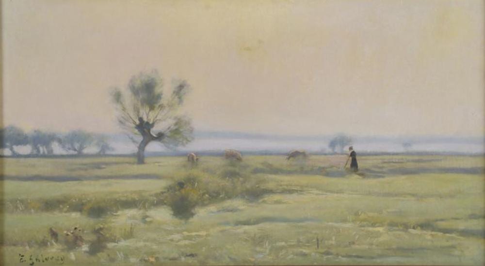 Enrique Galwey y De Garcia comparable auction result: enric galwey 1864 1931 countryside landscape with figure and cows