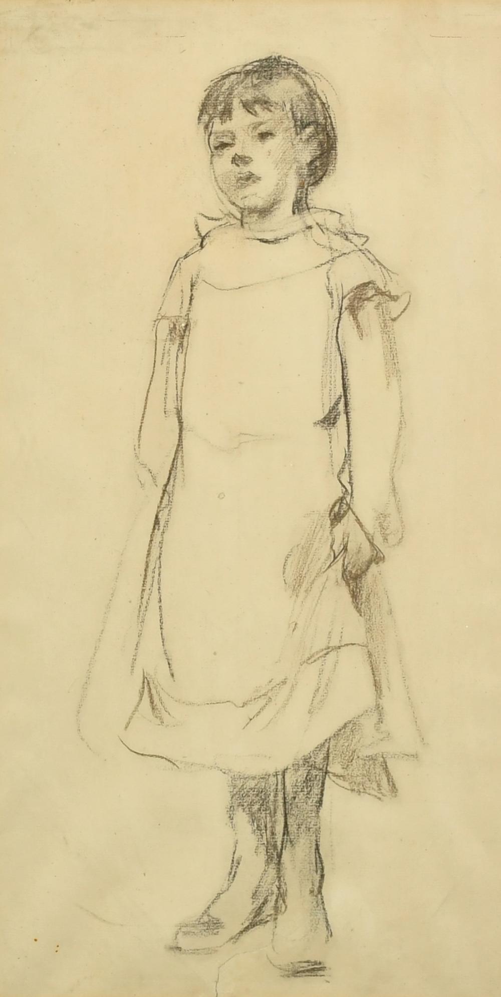 Dora Coates comparable auction result: dora meeson 1869 1955 australian pencil drawing of a chelsea girl circa 1920 label verso 18 x 9 25