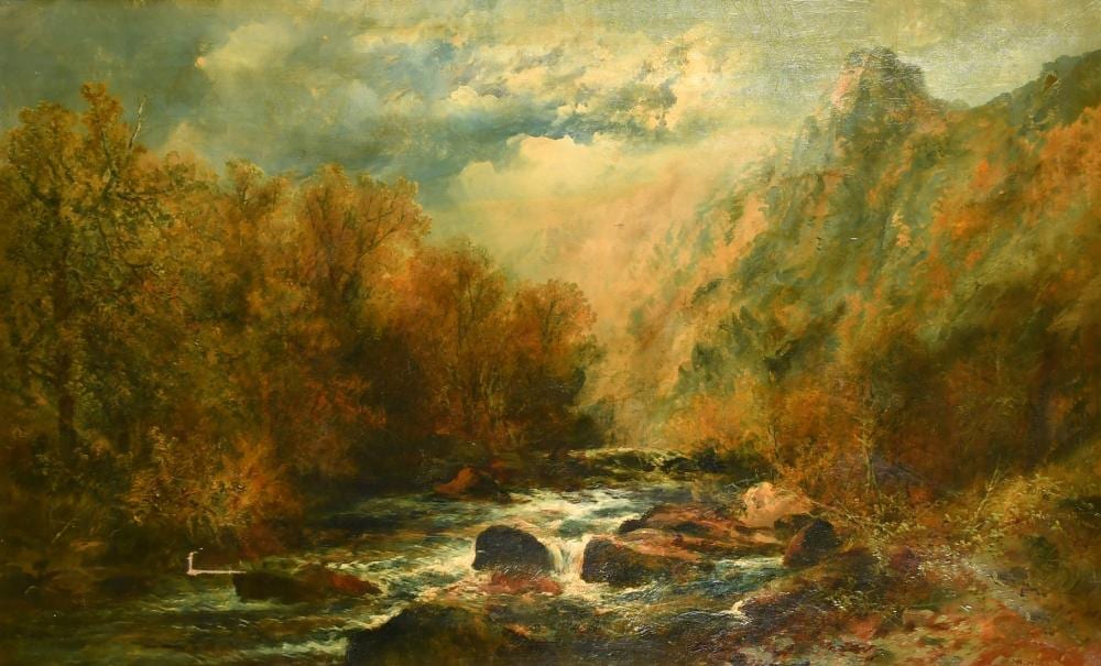 William Widgery comparable auction result: william widgery 1822 1893 a view of a boulder strewn mountain river oil on canvas signed 25 x 41 64 x