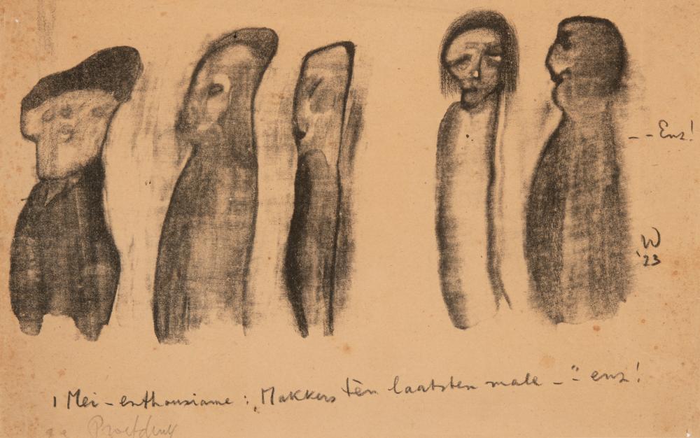 Erich Wichmann comparable auction result: erich wichmann dutch 1890 1929 1 mei enthousiasme makkers ten laatsten male enz may 1 enthusiasm companions for the last time etc 1923