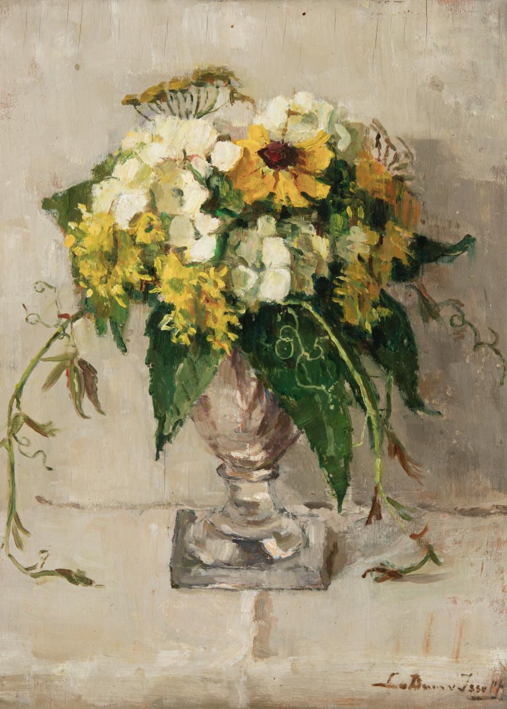 Lucie van Dam van Isselt comparable auction result: lucie van dam van isselt dutch 1871 1949 flowers in a crystal vase