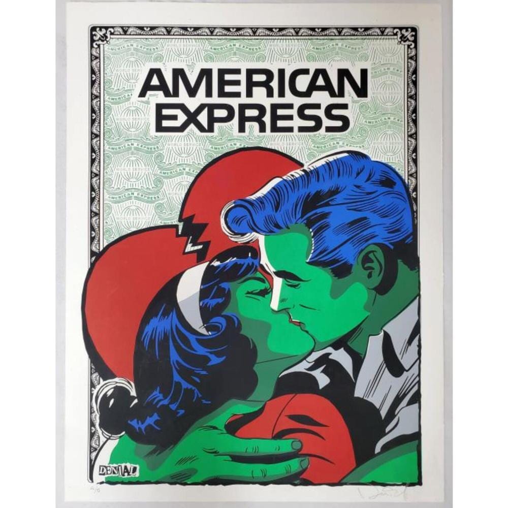 Denial comparable auction result: denial b 1976 american express signed poster