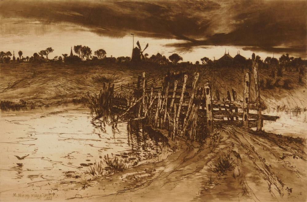 Mary Nimmo Moran comparable auction result: mary nimmo moran etching and mezzotint
