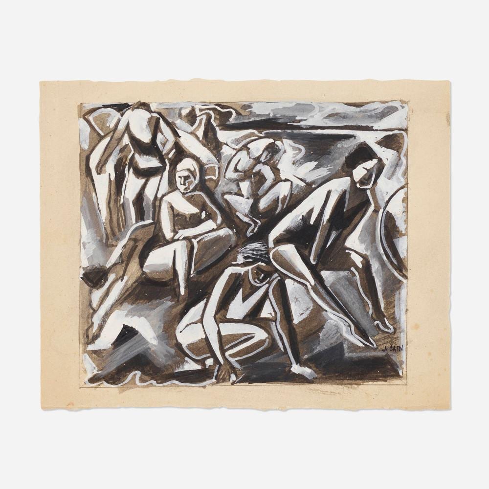 Joseph Lambert Cain comparable auction result: joseph lambert cain aerobic bathers