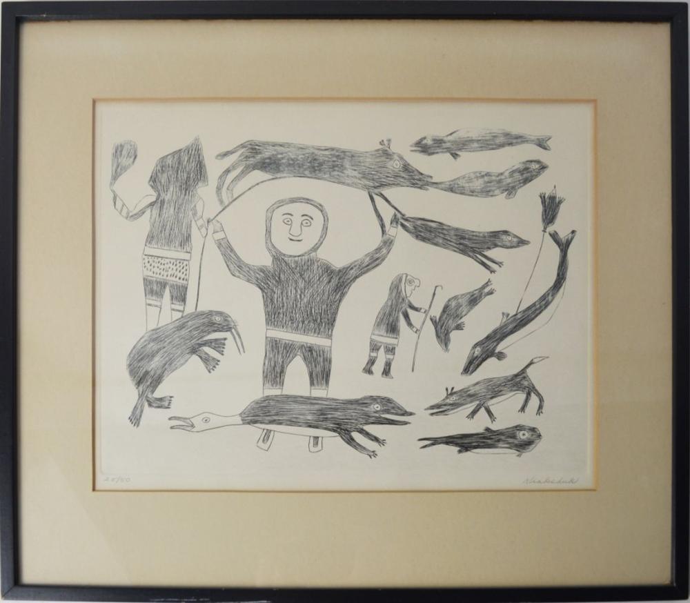Kiakshuk comparable auction result: kiakshuk 1886 1966 cape dorset kinngait signed