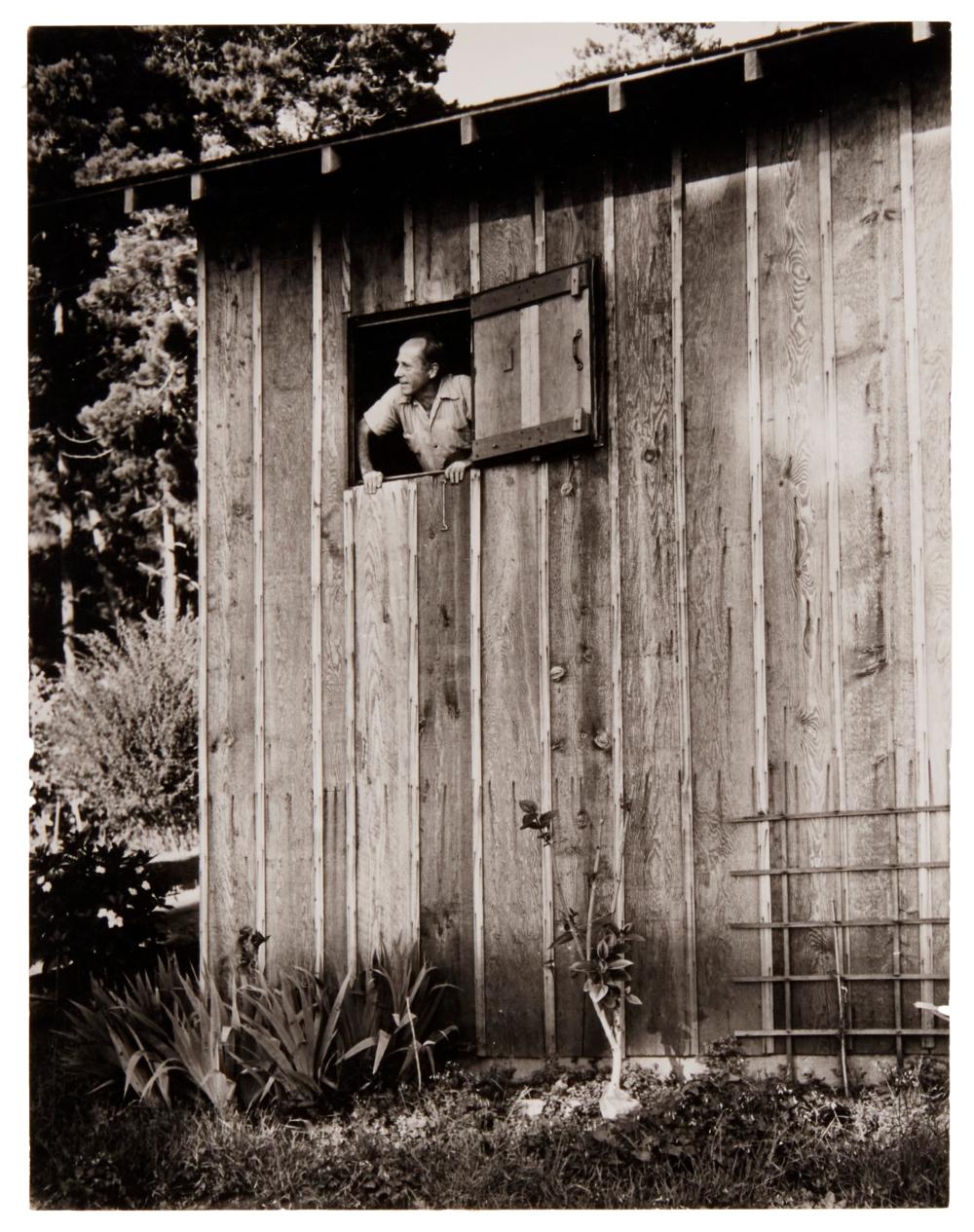 Beaumont Newhall comparable auction result: beaumont newhall 1908 1993 the darkroom window of edward weston 1940 silver gelatin on paper mounted to a board mount image sheet 8 875 h x 7 w mount 10 h x 8 w