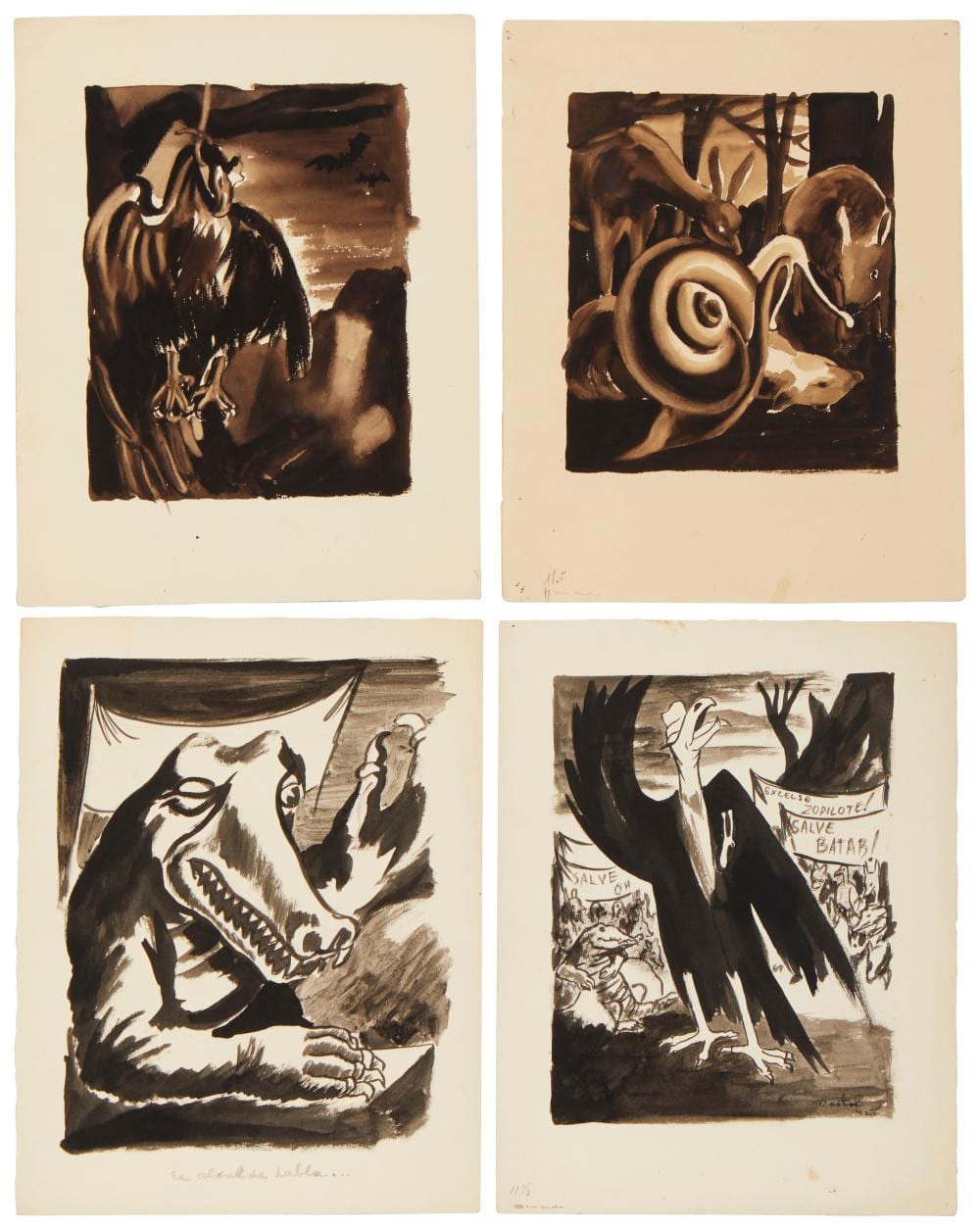 Fernando Castro Pacheco comparable auction result: fernando castro pacheco 1918 2013 twenty two political images circa 1942 image of each 9 h x 7 5 w approx sheet of each 13 h x 10 w