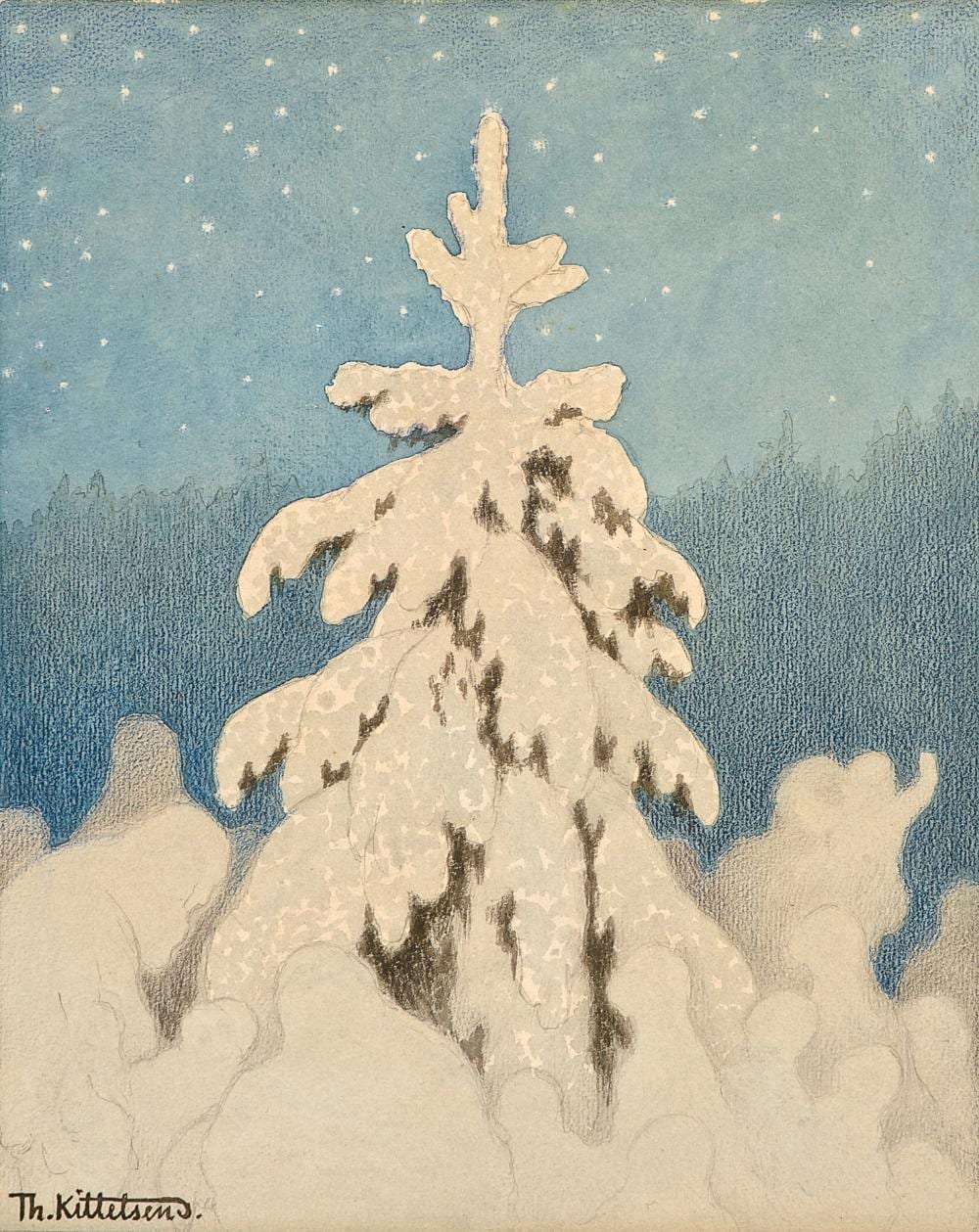theodor kittelsen christmas tree · Grev Wedels Plass Auksjoner · 2023-11-30 Theodor Kittelsen comparable auction result: theodor kittelsen christmas tree