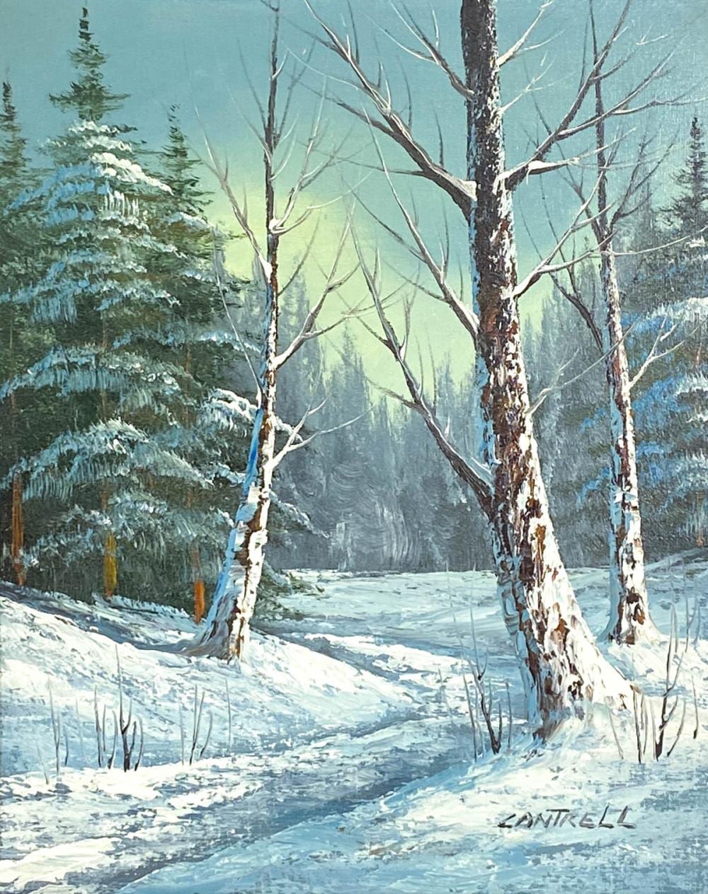 Phillip Cantrell comparable auction result: phillip cantrell original landscape oil painting