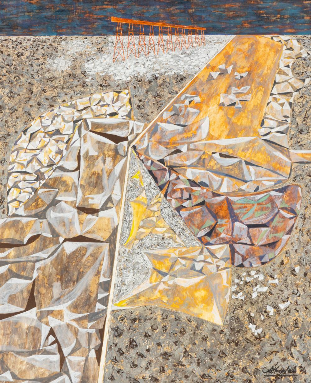 John Carlton Atherton comparable auction result: john carlton atherton american 1900 1952 rocky landscape c 1951