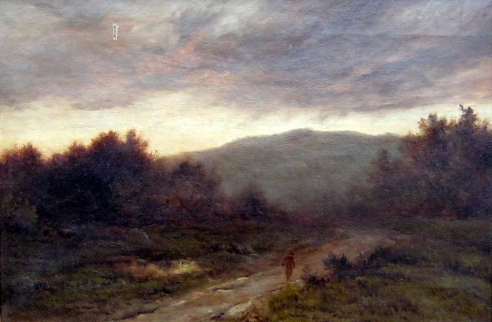 Alfred Walter Williams comparable auction result: alfred walter williams british 1824 1905 man walking in lane